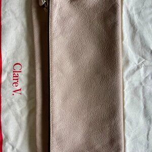 Clare V Foldover Clutch in Nude